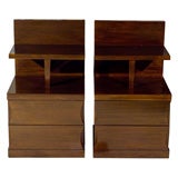 Vintage Pair Grand Scale 2 Drawer Side Tables