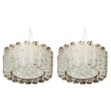Pair of Small Italian Glass Chandeliers