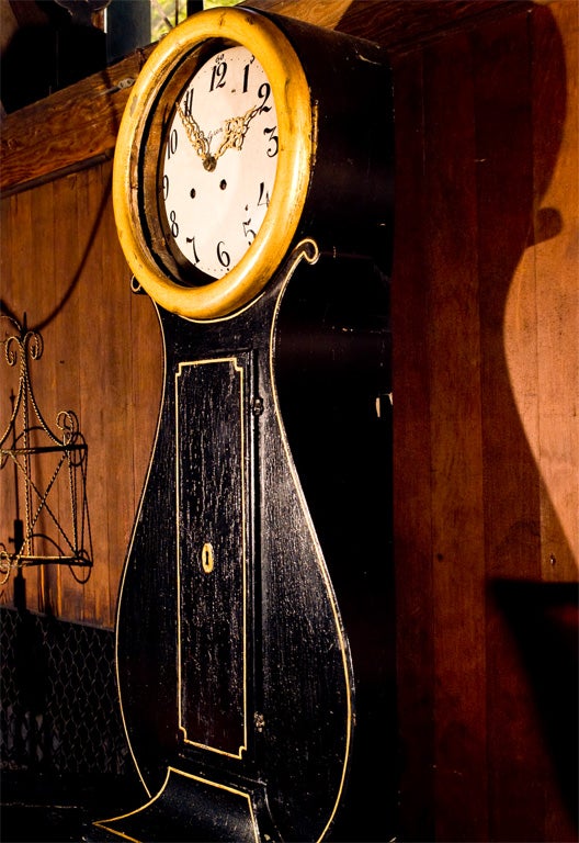 Wood Dutch Corner Clock Cabinet For Sale