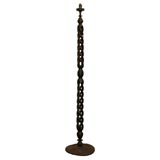 Antique 1920'S Double Spiral Rosewood Floor Lamp