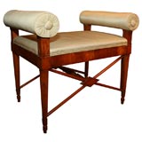 Unusual Directoire Walnut Stool, 19th century