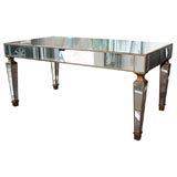 1940's Mirrored Cocktail Table with Gilt Detailing