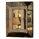 1940's Venetian Style Mirror with Hand Cast Plaster Design