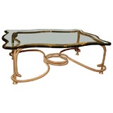Brass base coffee table