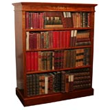 Antique Sheraton Style Rosewood Inlaid Marquetry Bookcase, Late 19th c.