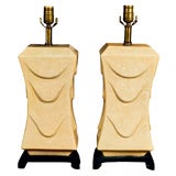 PAIR James MONT Lamps Crackle Finish REWIRED