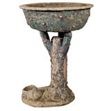 Faux Bois Tree Form Cast Stone Planter Faux Bois Tree Form Cast Stone Planter