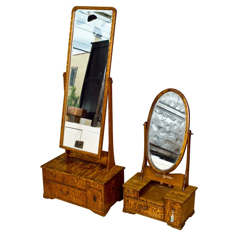 Mother and Daughter Mirrors Set. with drawers. For Sale