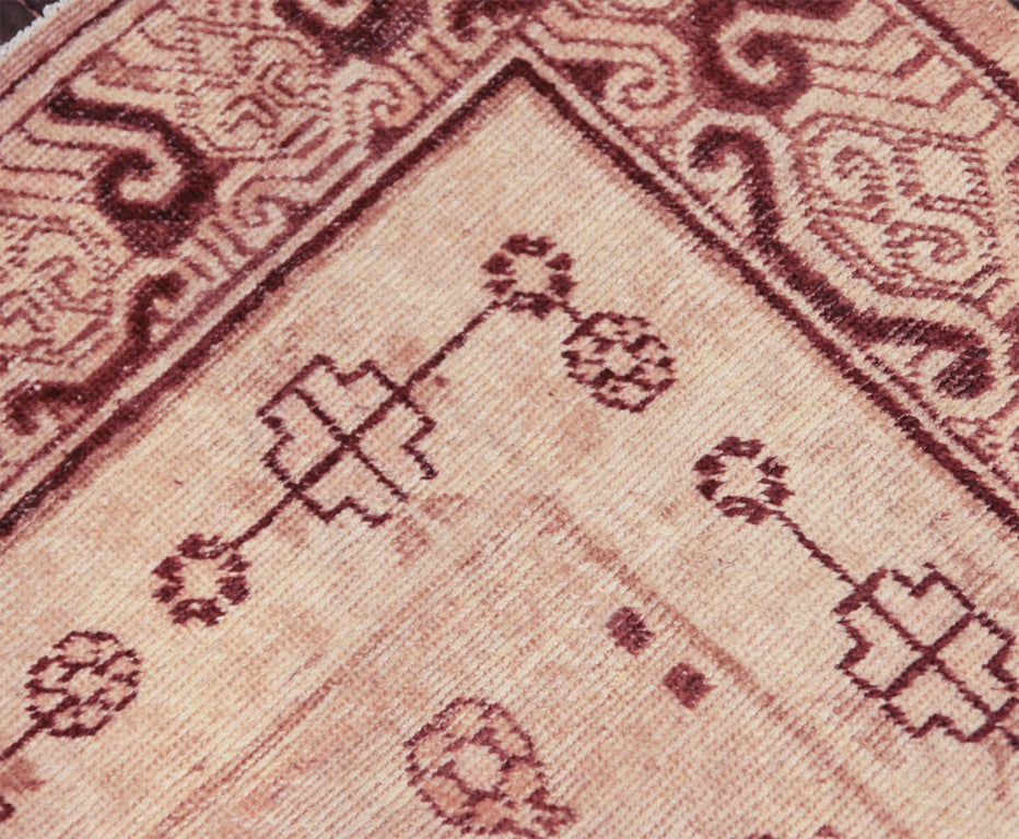 Wool Antique Samarkand Carpet, circa 1920