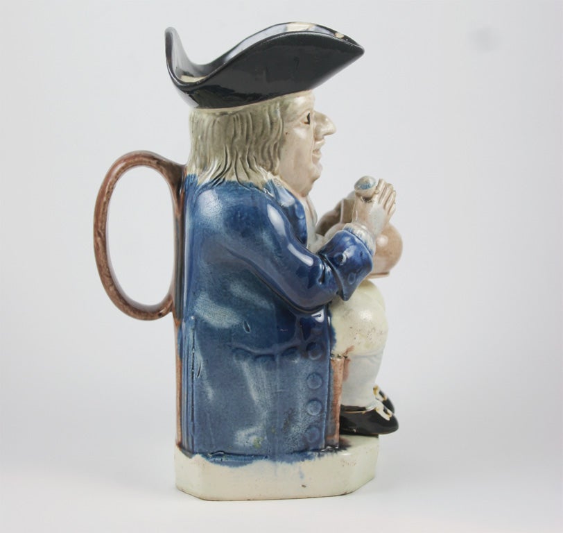 Ralph Wood Pottery Miniature Toby Jug In Excellent Condition For Sale In New York, NY