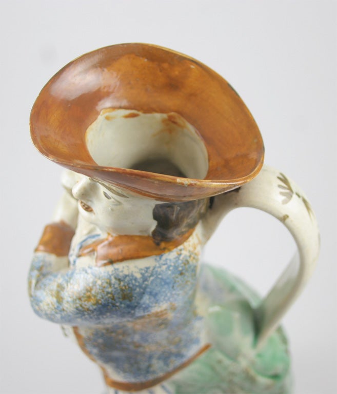 Prattware Hearty Good Fellow Toby Jug 1