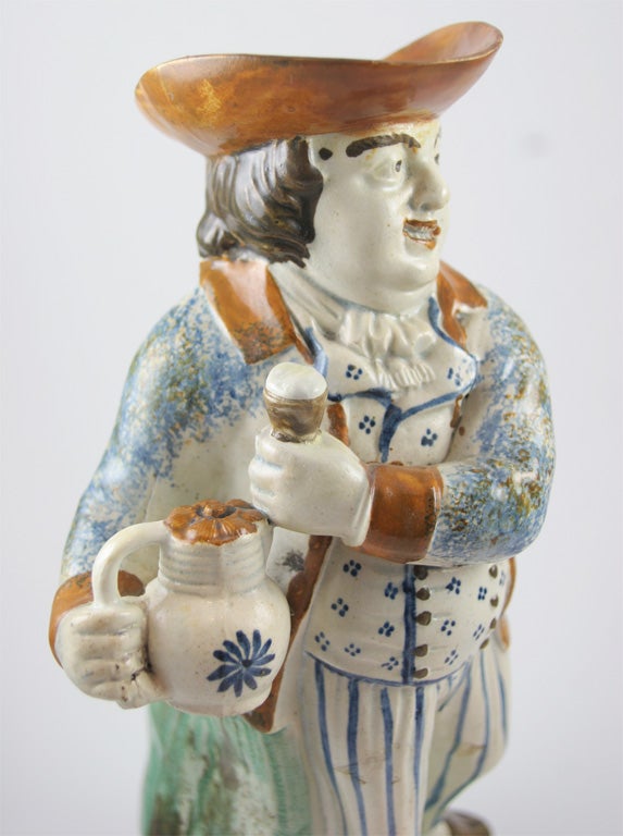 Prattware Hearty Good Fellow Toby Jug 2