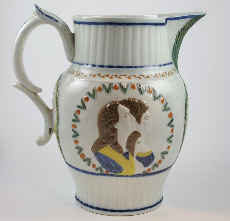 Pottery Prattware Royal Sufferers & Duke of York Pitcher For Sale