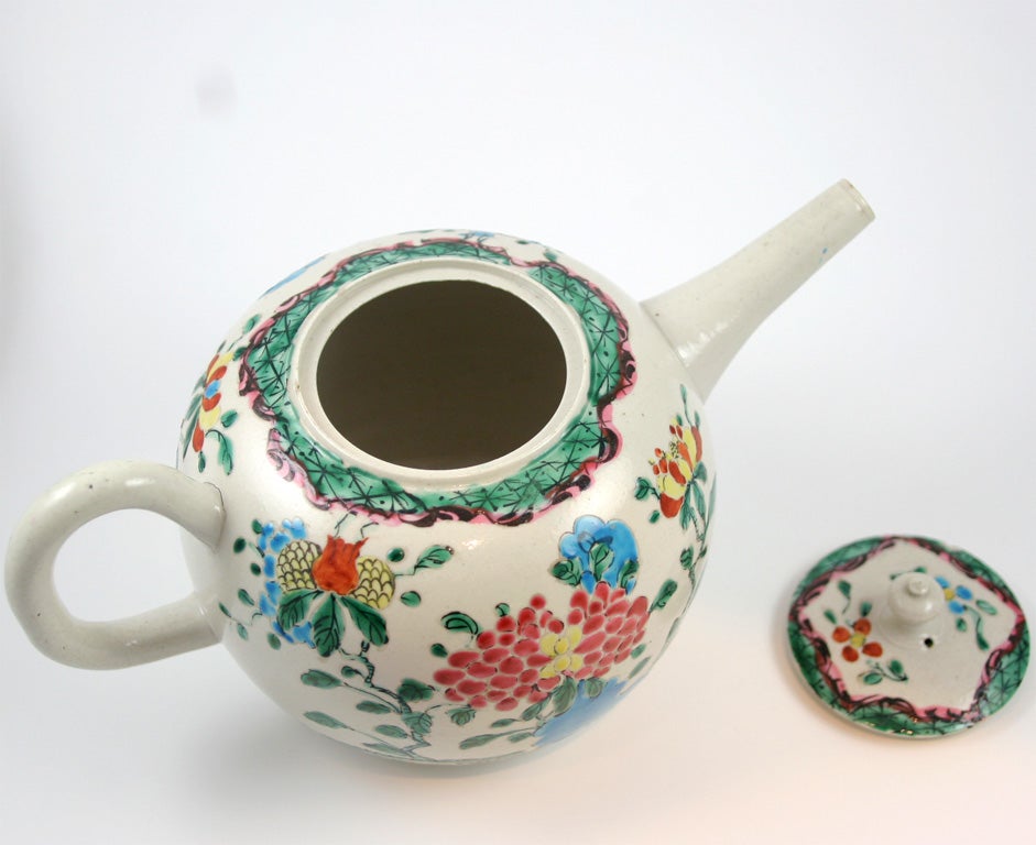 English Saltglazed Stoneware Teapot For Sale 2
