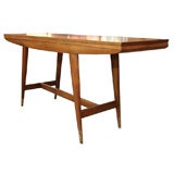 Gio Ponti Flip Top Walnut Dining Table For Singer and Sons