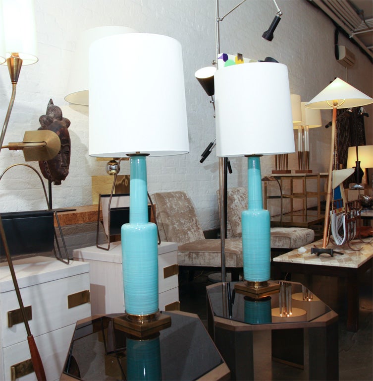 Pair of Stiffel Pottery Lamps