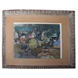 Abstract  Expressionist Painting by listed artist  Henry Botkin