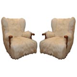 Large Rene Drouet armchairs