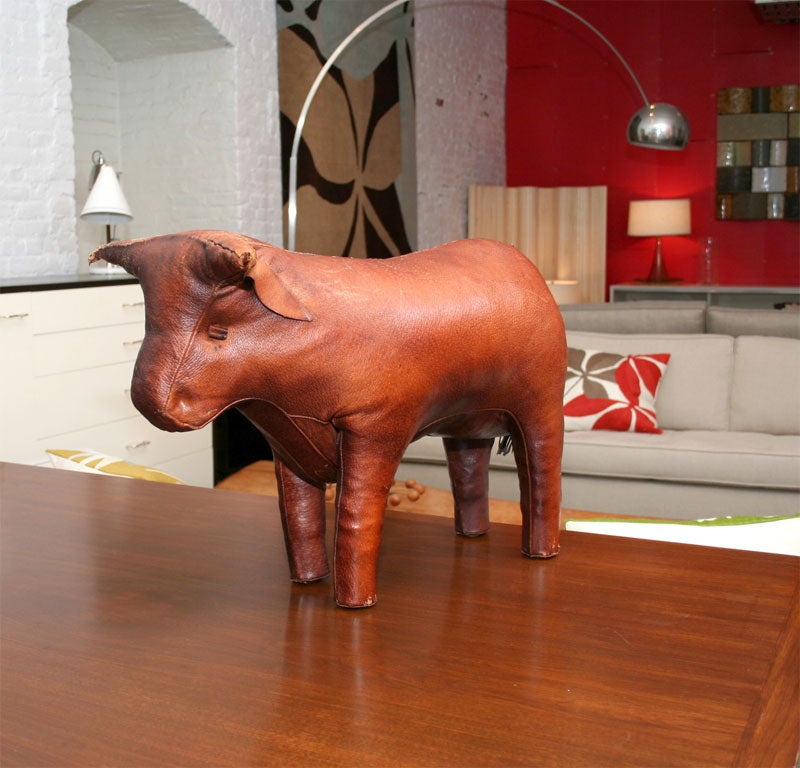 Vintage soft leather bull, originally made for Abercrombie and Fitch.