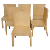 Set of Six Parchment Chairs
