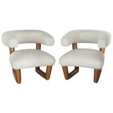 Pair Oversize Armchairs style of Royere