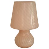 Pale Pink Mezza Filigrana Lamp by Vetri Murano