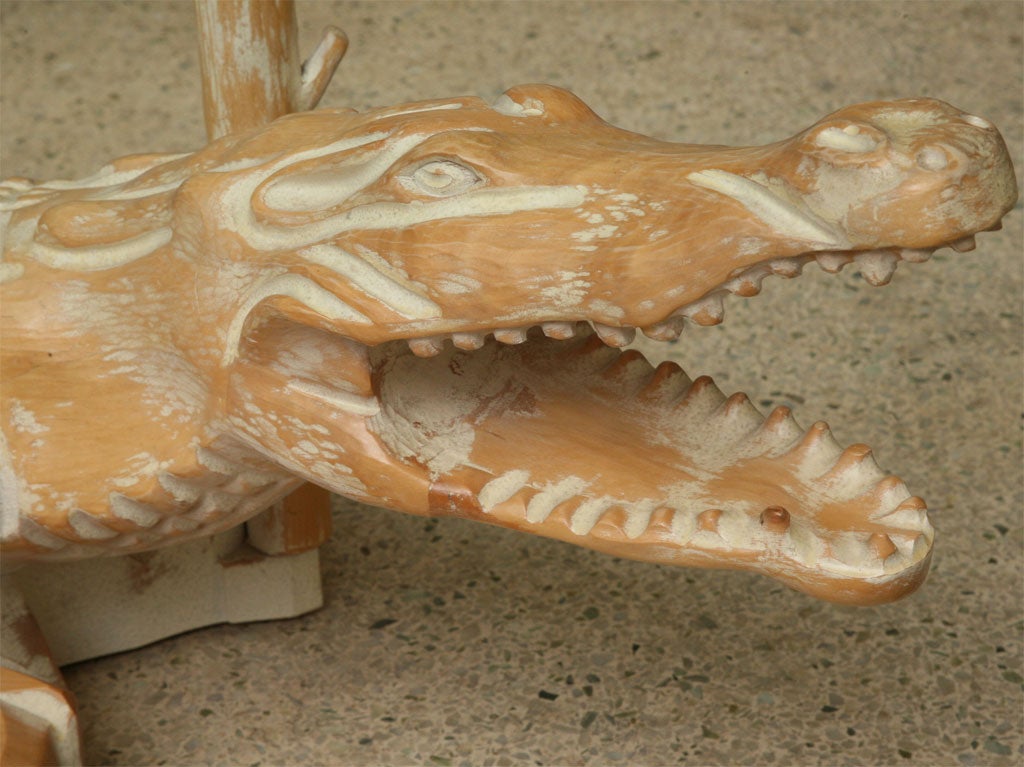 crocodile carved table