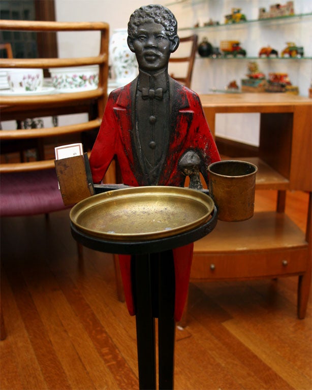 American Deco Standing  cigar ashtray Black memorabilia For Sale