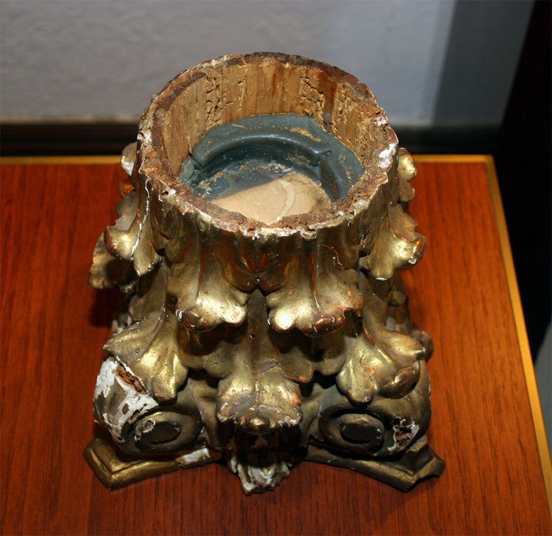 Turn of the century Gazing ball on Carved Italian Stand