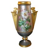 Antique Aesthetic Movement French Hand Enamelled Vase