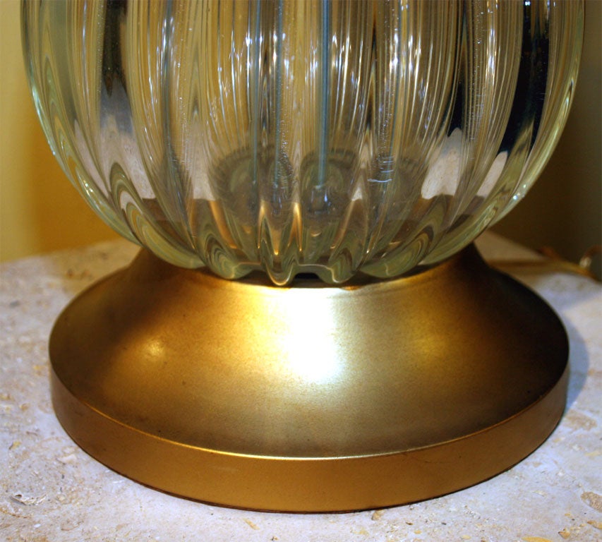 1940's Overscaled Barovier Gold Murano Glass Table Lamp 1