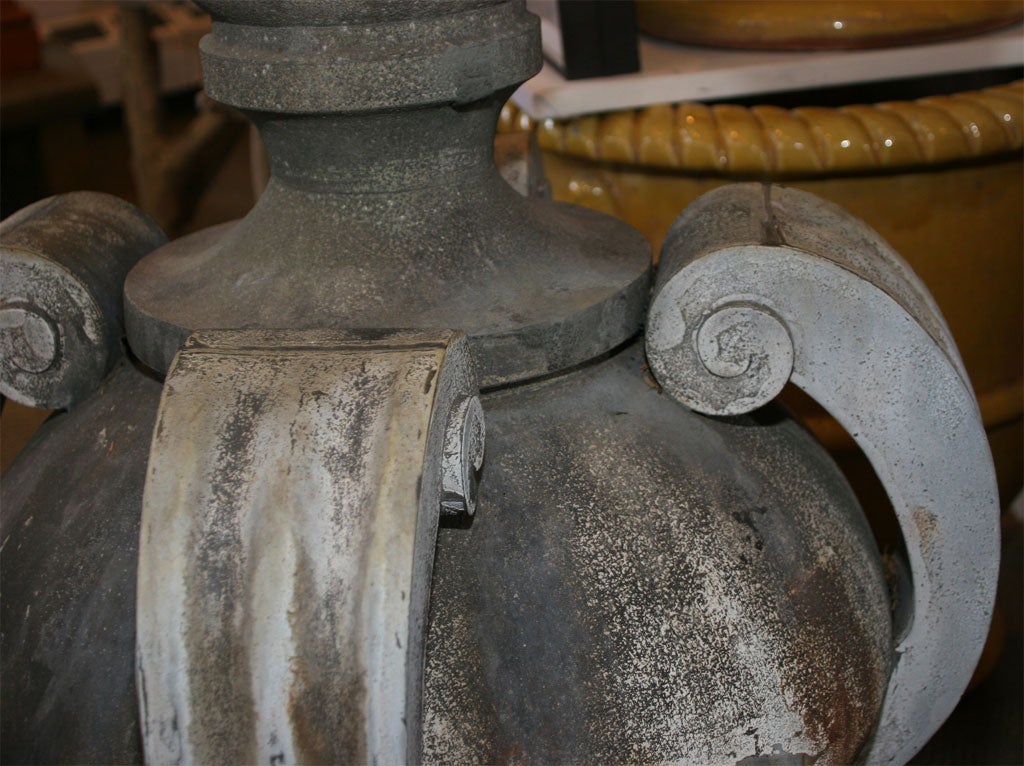 Pair of Large Gothic Style Zinc Finials 1