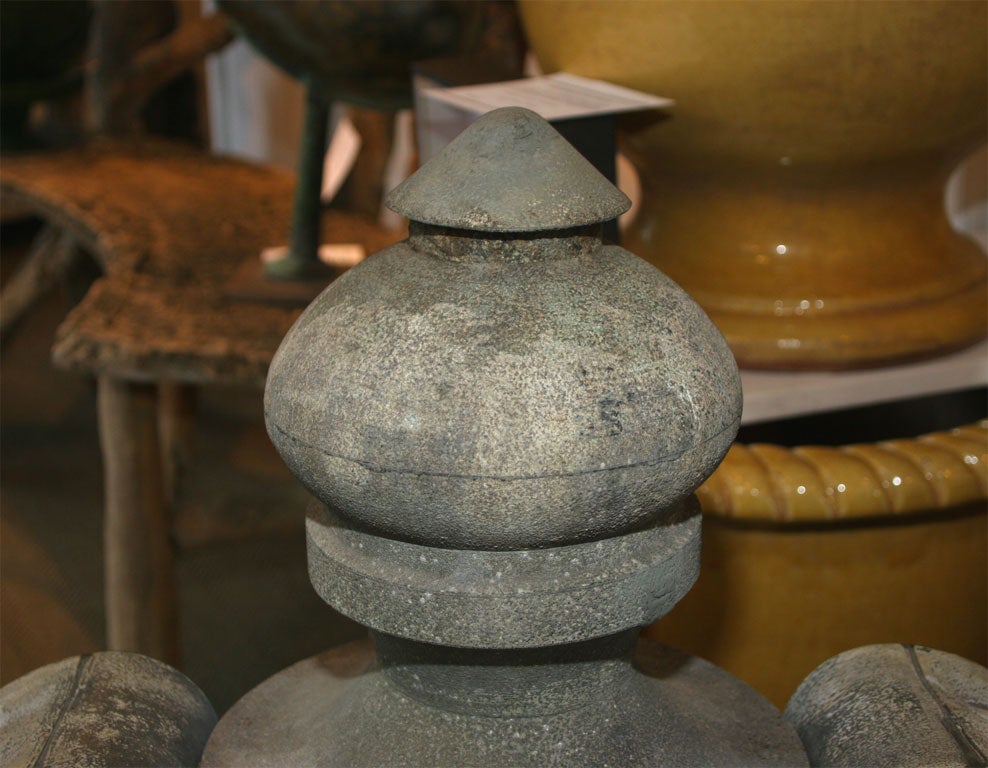 Pair of Large Gothic Style Zinc Finials 2