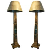 Pair of Mirrored Floor Lamps