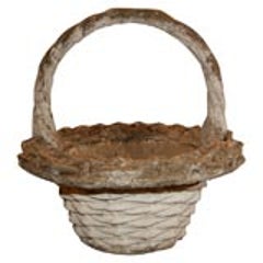 Cast Stone Basket Planter 4