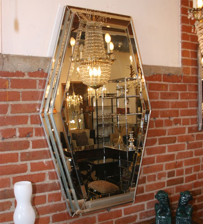 Large Beveled Layered Mirror