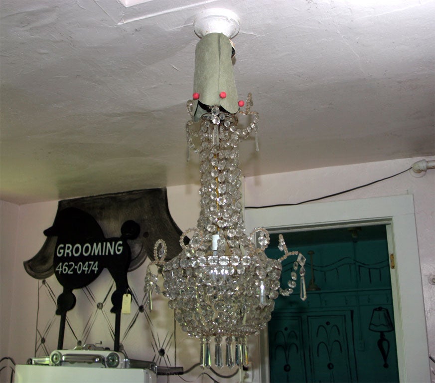 French Napoleon III  Lustre De Fete Crystal Chandelier For Sale