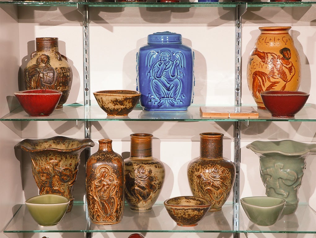 Danish Collection of Jais Nielsen Ceramics For Sale