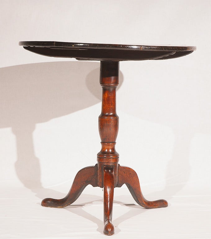 English Georgian Oak Tilt Top Table