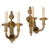 Pair of 2-light Bronze Sconce