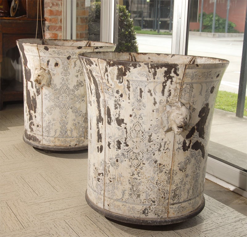 Cast Iron with Enamel Planters 6
