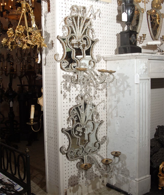 Italian Mirror back sconce