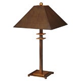 DECO STYLE  SOLID BRASS TABLELAMP WITH BRONZE FINISH
