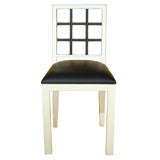 Hungarian Modernist Black and White Chair