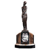 sculpture en bronze "Ondine" Art déco français des années 1930 par Le Faguay