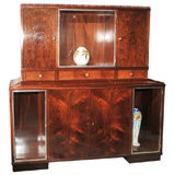 Rosewood and Mahogany Art Deco Cabinet