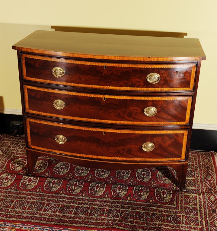English George III Bow Front Chest