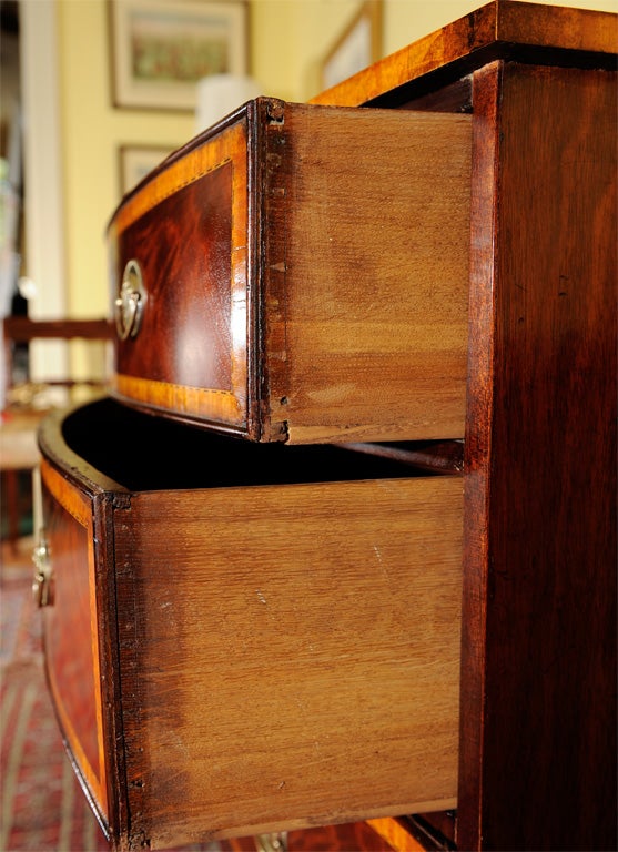 18th Century and Earlier George III Bow Front Chest