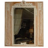 Swedish Neoclassical Style Stripped Pine & White Painted Mirror