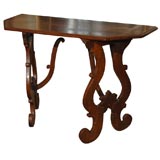 Italian walnut console, mid 19th C.